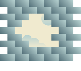 Muro di mattoni violato.